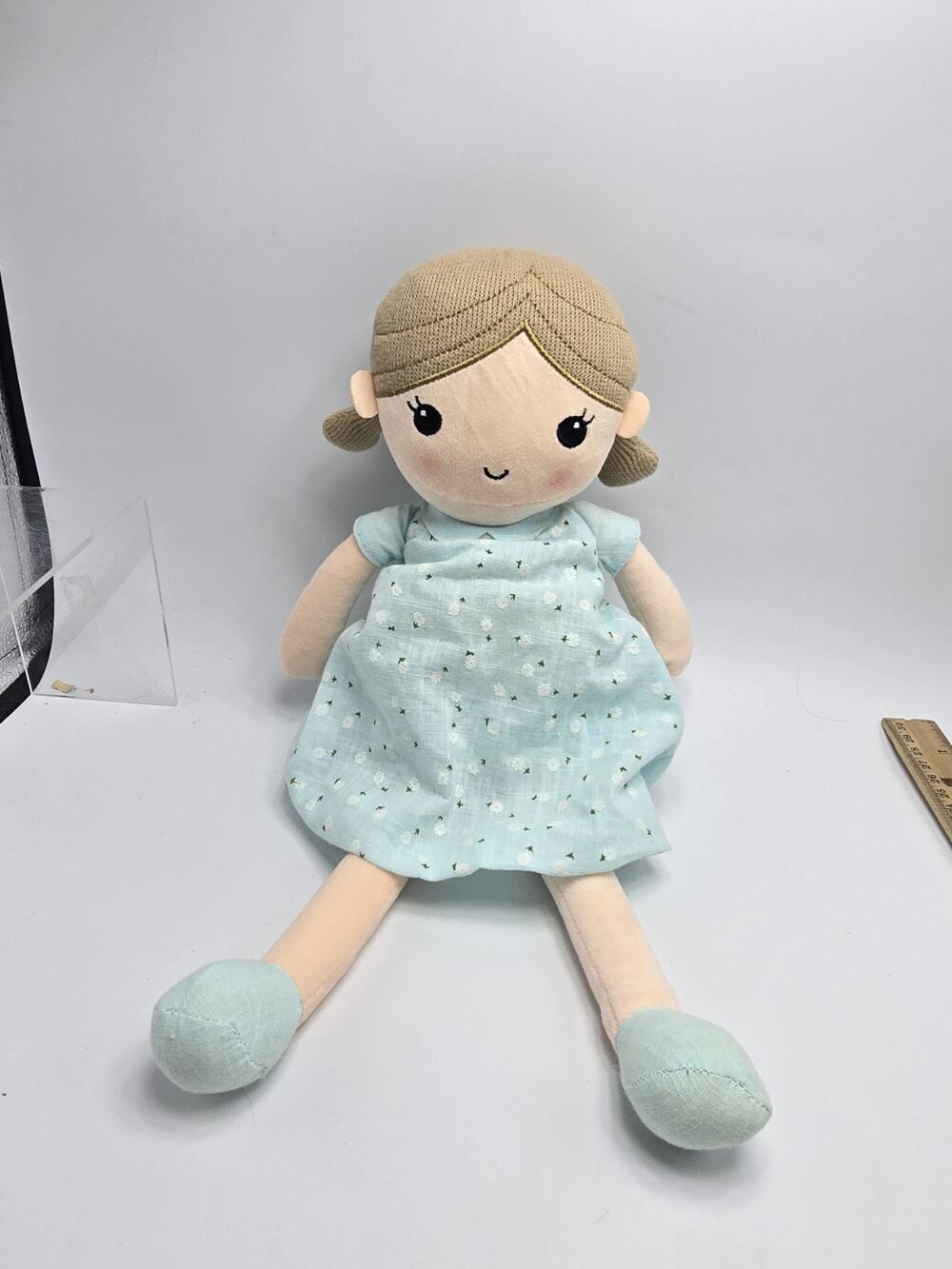 Linzy Toys Soft Plush “Emily” Sweet Cakes Rag Doll 15” Blue